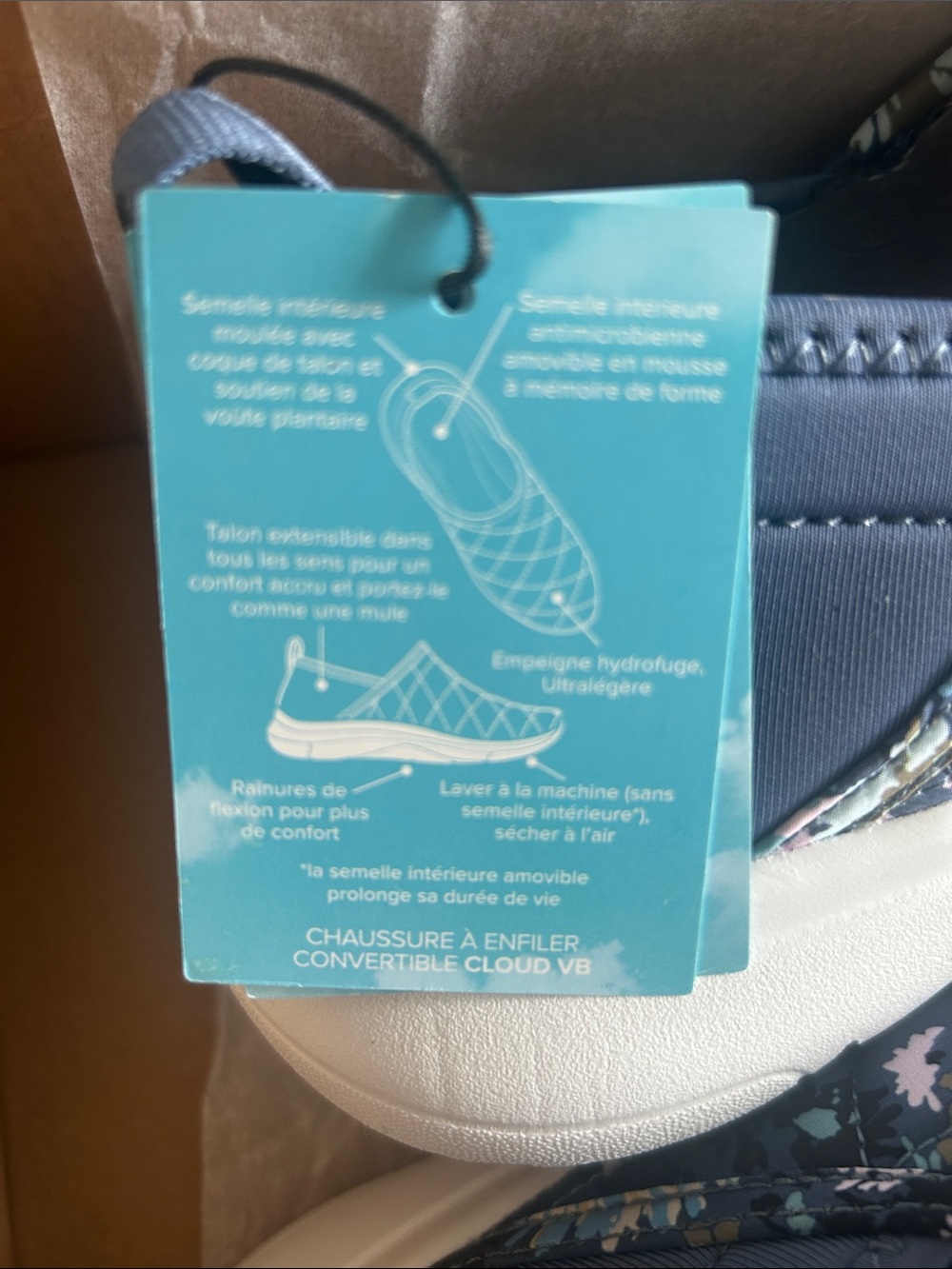 Vera Bradley Chrysanthemum Crush Slip-On Sketch - Blue - Picture 6 of 8